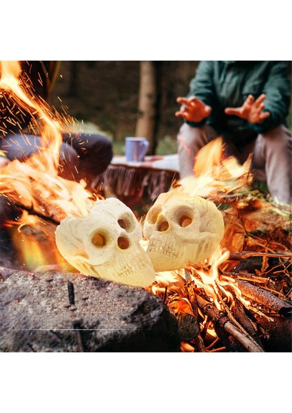 Cadılar Bayramı Ateş Çukuru Kafatası Imitasyonu Insan Ateş Kafatası Bonfire Aksesuarları Açık Cadılar Bayramı Dekorasyonu (Yurt Dışından) indirimleri