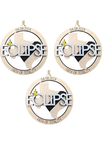 Güneş Tutulması Dekorasyonları, Toplam Güneş Tutulması Hediyelik Eşyalar 2024 Toplam Güneş Tutulması Asılı Süs Hediyeleri, 3 Adet (Yurt Dışından)