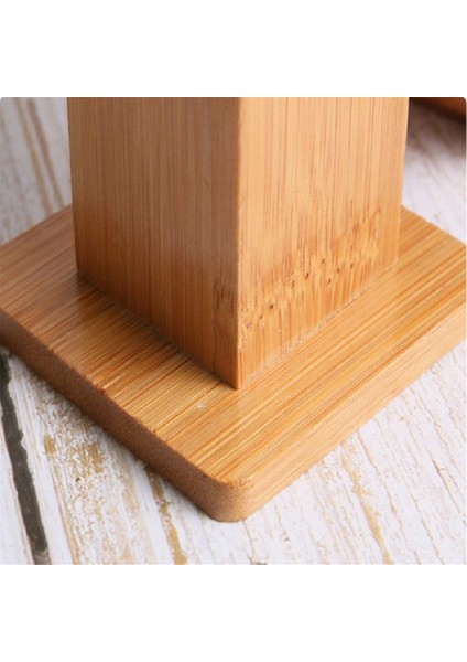 2pcs Bambu Kürdan Dağıtıcı Kürdan Konteyner Tutucular Kare Yuvarlak Kürek Kutusu Ev Otel Için Dekorasyon (Yurt Dışından)