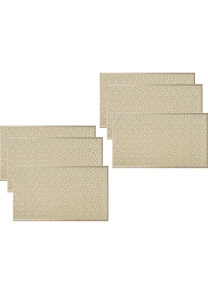 6pcs Dikdörtgen Dokuma Masa Paspas Kayması 18X12 Inç Dokulu Çizik Geçirmez Pvc Masa Paspasları, Mutfak Ev Dekoru Altın (Yurt Dışından) fiyatları