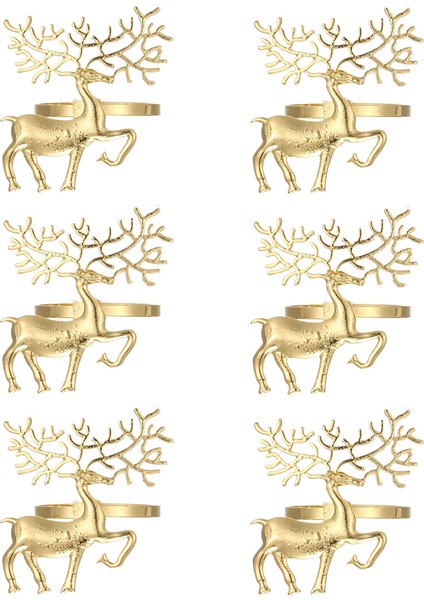 Noel Dekorasyonları Altın Peçete Yüzüğü Dayanıklı Hassas Geyik Restoran Için Noel Partisi Yemek (Yurt Dışından)