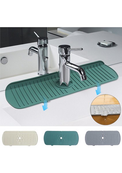 Mutfak Silikon Drenaj Pad Banyo Musluk Damlama Mat Yıkama Havzası Lavabo Sıçrama Kanıtı Düzenleme Ped Yeşil S Yeşil S (Yurt Dışından) fırsatları