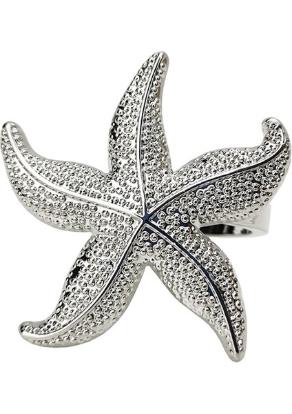 Deniz Yıldızı Peçete Halkaları 12 Gümüş Denizci Yaz Düğün Partisi Plaj Masası Dekoru (Yurt Dışından) fiyatları