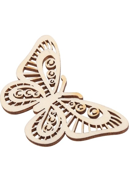 60PCS Kesilmiş Kelebek Süslemesi Ahşap Zanaat Düğün Dekor Ahşap Içi Boş Kelebek Ahşap Kolye (Yurt Dışından) fiyatları