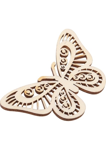 60PCS Kesilmiş Kelebek Süslemesi Ahşap Zanaat Düğün Dekor Ahşap Içi Boş Kelebek Ahşap Kolye (Yurt Dışından) modelleri