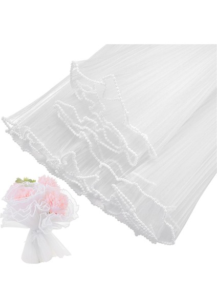 3pcs Buket Sarma Kağıdı, Her Inci Kenar Çiçek Ambalaj Kumaşı Için 11 Inç x 4.5 Yarda, (Beyaz) (Yurt Dışından) fiyatları