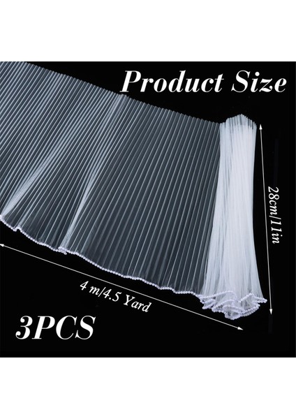 3pcs Buket Sarma Kağıdı, Her Inci Kenar Çiçek Ambalaj Kumaşı Için 11 Inç x 4.5 Yarda, (Beyaz) (Yurt Dışından) modelleri