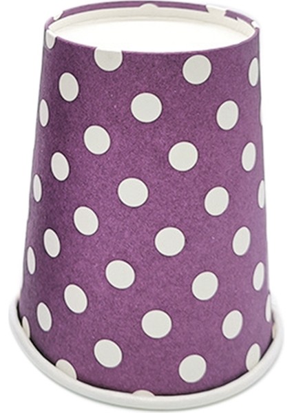 Paket 10 250 ml Kağıt Bardak - Polka Dot Tasarımı - Yaz Barbekü Partisi Tek Kullanımlık Sofra Takımı - Renk Moru (Yurt Dışından) indirimleri