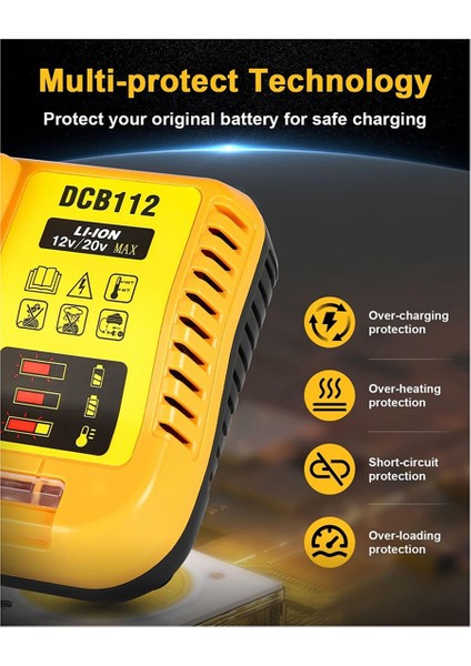 DCB112 Pil Şarj Cihazı Dewalt Pil Şarj Cihazı Için Dewalt 12V 20V Maks Lityum Pil Ab Fişi (Yurt Dışından) fiyatları