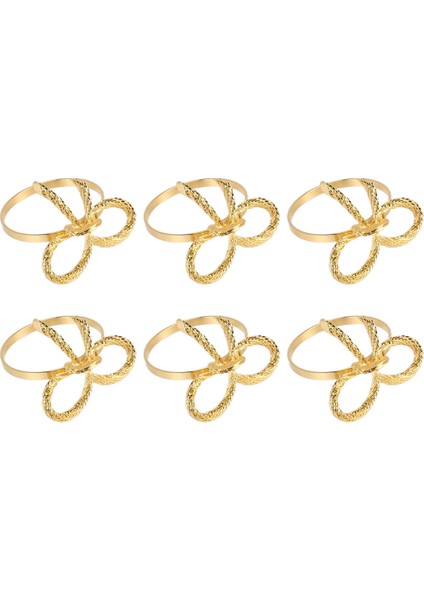 Kelebek Peçeteleri Halkalar Seti 6, Düğün Noel Ailesi Toplama Masa Dekorasyonu Için Altın Peçete Yüzük Tutucu. (Yurt Dışından) fiyatları