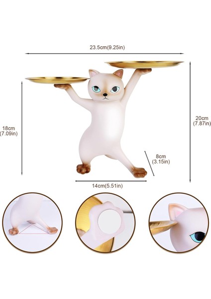 Dekor Için Kedi Tepsisi, Şeker Takı Küpeleri Için Kedi Dekor Reçine Tepsisi Halka Anahtar Tutucu Tepsisi, Giriş Yolu Ev Dekor C Için Harika (Yurt Dışından)