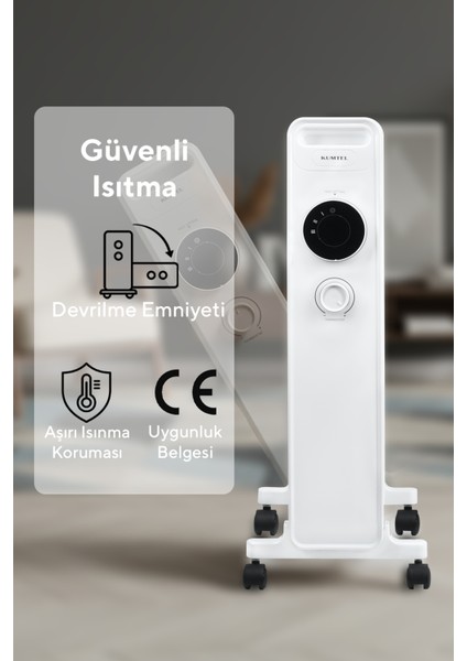 9 Dilim Beyaz Radyatör Kum-1225S