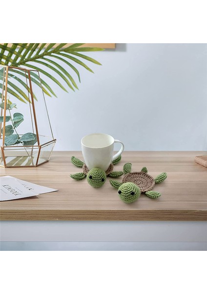 4pcs Kaplumbağa Coaster, Hayvan Kupa Halı, Örme Eve Taşınma Hediyesi, Ev Dekorasyonu, Kızı Için Hediye, Anne (Yurt Dışından) fırsatları