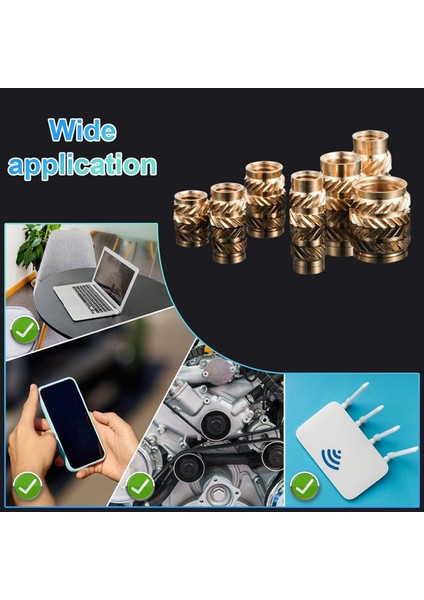 407PCS 3D Baskı Için Pirinç Dişli Ekler, M2 M2.5 M3 M 4 M5 M6 Dişi Iplik Metrik Pençeli Fındık Dişli Isı Seti (Yurt Dışından) fırsatları