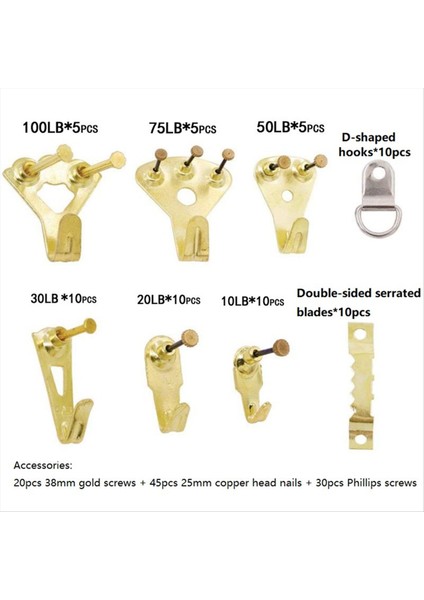 160PCS Resim Kancaları Kiti, Ağır Hizmet Tipi Resim Asılı, Resimli Çerçeve Askıları Sert Duvarlar Için Çiviler, Resim Askısı Seti (Yurt Dışından) indirimleri