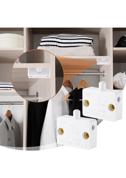 8 Adet Dolap Lambası Anahtarı Otomatik Kapı Anahtarı 12V 24V 110V (Beyaz) Için Geçerli Gardırop Için Temas Anahtarı (Yurt Dışından) fırsatları
