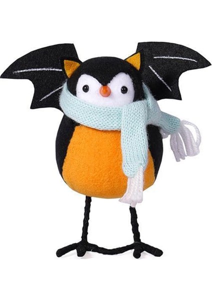 Cadılar Bayramı Daimi Kuş Heykeli, Hayalet Kuş Heykeli, Cadılar Bayramı Kuş Bebek, Masaüstü Ev Pencere Dekorasyonu Turuncu (Yurt Dışından)