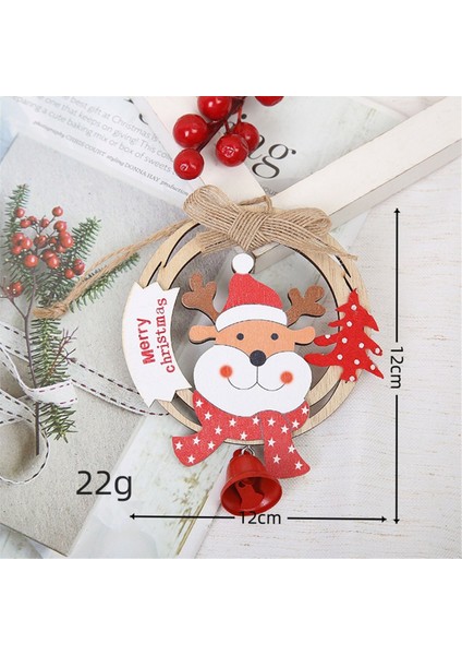 6pcs Noel Çanları Asma Ahşap Noel Ağacı Dekorasyonları Kolye Çelenk Çarşı Yay Zilleri Ahşap Yüzük 4,7inch (Yurt Dışından) fırsatları
