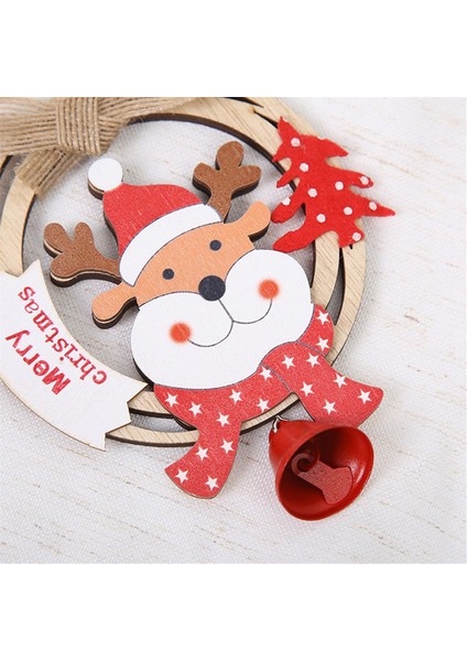 6pcs Noel Çanları Asma Ahşap Noel Ağacı Dekorasyonları Kolye Çelenk Çarşı Yay Zilleri Ahşap Yüzük 4,7inch (Yurt Dışından) indirimleri