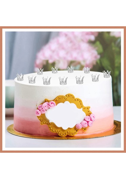 10PCS Mini Taç Prenses Topper Kristal Çocuk Düğün Doğum Günü Partisi Kek Dekorasyon Araçları Için Saç Süsleri Gümüş (Yurt Dışından) fiyatları