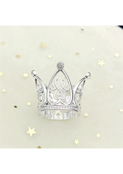 10PCS Mini Taç Prenses Topper Kristal Çocuk Düğün Doğum Günü Partisi Kek Dekorasyon Araçları Için Saç Süsleri Gümüş (Yurt Dışından) fırsatları