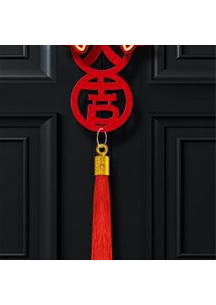 Çin Yeni Yıl Kapısı Dekorasyonları 2024 Ejderha Kırmızı Asma Çin Düğümü Zenginlik Şans Süsleri, Bahar Festivali Yeni Yıl (Yurt Dışından) fırsatları