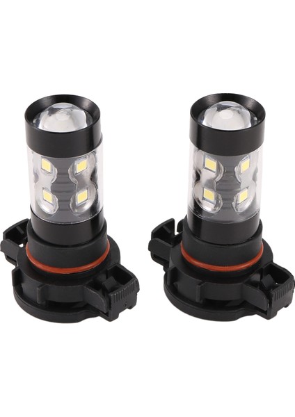 2x 50W 5202 H16 6000K Güç Süper Beyaz LED Sis Işıkları Sürüş Ampulleri Drl (Yurt Dışından)