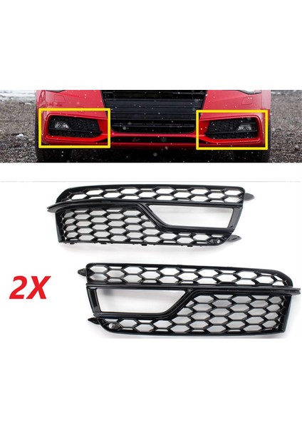 Sol Araba Ön Tampon Örgü Sis Lambası Kapağı Petek Izgara Izgara Kapağı Audi S5 A5 S-Lines 2013-2016 8T0807681M (Yurt Dışından) indirimleri