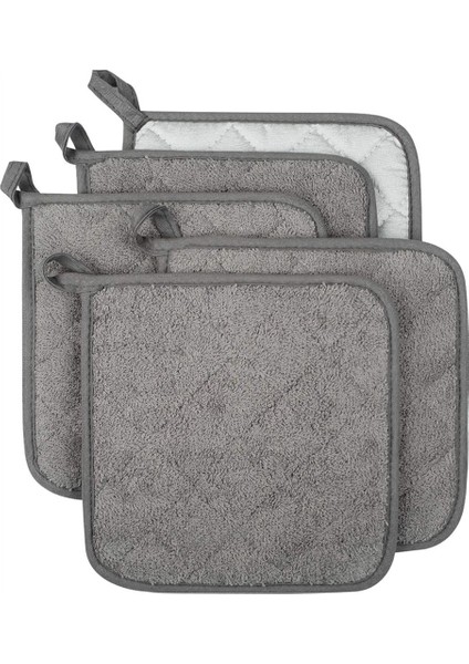 % 100 Pamuklu Mutfak Her Gün Temel Terry Pot Tutucusu Isıya Dayanıklı Coaster Potholder Pişirme ve Pişirme Seti 5 A (Yurt Dışından)