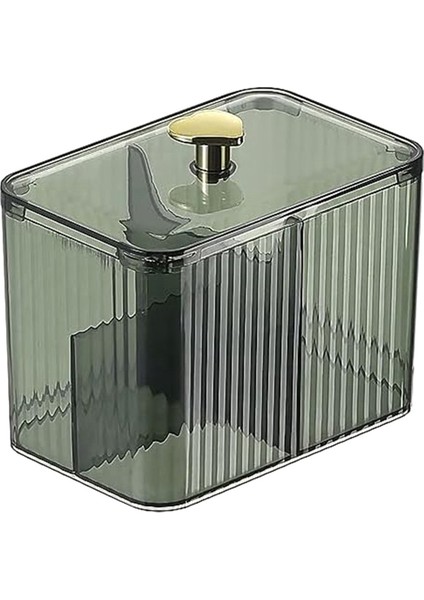 Pamuklu Swabs Dispenser 3 Izgaralar Pamuklu Tutucu Temiz Kapaklı Kozmetik Basit Tip Pamuklu Ped Tutucu Saklama Kutusu, A (Yurt Dışından)