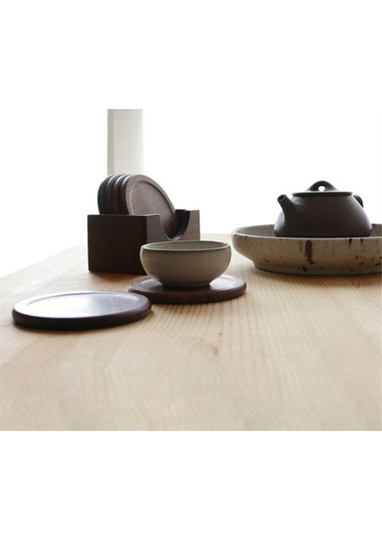 6pcs Kayın Ahşap Barış Placemats Dekor Yuvarlak Isıya Dayanıklı Içecek Mat Ev Mutfak Masa Çay Kahve Bardağı (Yurt Dışından) modelleri