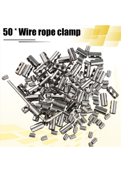 50PCS 3 mm Kablolu Bağlantı Elemanı Için Tel Halat Kelepçesi Ayarlanabilir Vidalı Bakır Metal Fikstürü Sling Sabitleme Aksesuarları (Yurt Dışından) fırsatları
