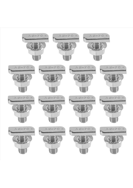 15PCS T Yuva Cıvatası Değiştirme, M8 x 20 Vidalar, A2-70 Raylı Raylı Vidalar 15 Flanş Somunlu Parça Fındık (Yurt Dışından) fırsatları