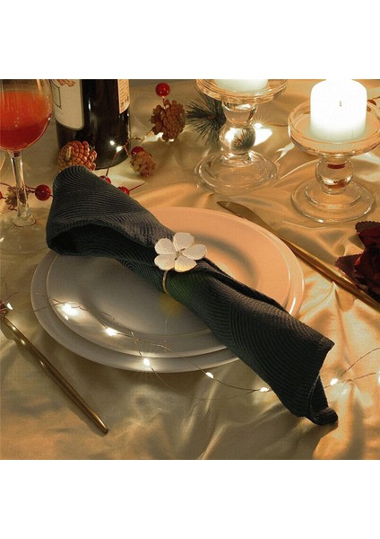 Peçete Halkaları, 12 Adet Çiçekler Peçete Halka Tutucular Yemek Masaları Zelizeli Süsleme Masa Ayar Dekorasyon, Beyaz (Yurt Dışından) indirimleri