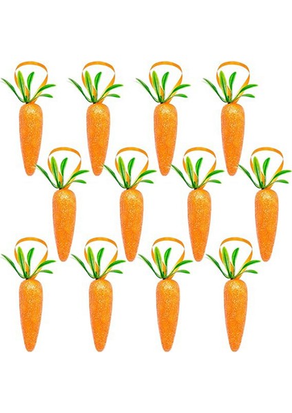 S -Easter Havuç Asma Süsler - Paskalya Dekorasyonu Için 12 Adet Premium Köpük Parıltı Yapay Havuç (Yurt Dışından)