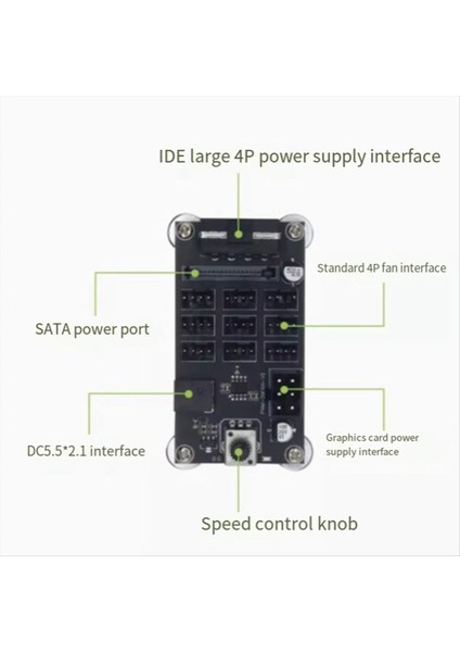 Bilgisayar Kılıfı Fan Hız Kontrolör Fan Modülü 9 Kanal Fan Hub Pwm Yüksek Güçlü Şiddet Fan Hız Valisi Güç Kaynağı (Yurt Dışından) fırsatları