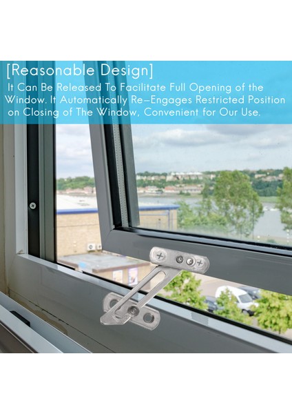 4 Paket Pencere Kısıtlayıcı Kilitler Pencere Kısıtlayıcı Kanca Paslanmaz Çelik Çocuk Kilit Kısıtlayıcı Vidalı Upvc Cindons Için (Yurt Dışından) indirimleri