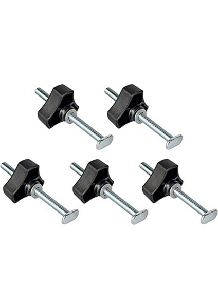 5 Paket M8 T Track Bolts Düğüm Kiti 4 Inç T Yuva Cıvataları Yıkacılarla T Track Aksesuarları Ahşap Işleme Jigleri (Yurt Dışından)
