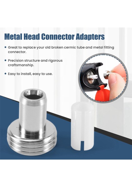 Fiber Optik Görsel Arıza Bulucu Için 10 Pcs Seramik Tüp Kovan ve 10 Pcs Metal Kafa Konektör Adaptörleri (Yurt Dışından) indirimleri