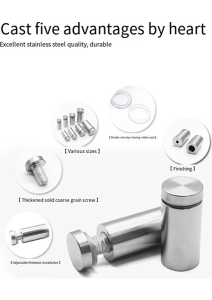 Reklam Tırnakları Sabit Dekoratif Tırnaklar Fotoğraf Çerçevesi Vida Desteği Reklam Tırnakları 12X20 (Fırçalanmış) (Yurt Dışından) fiyatları