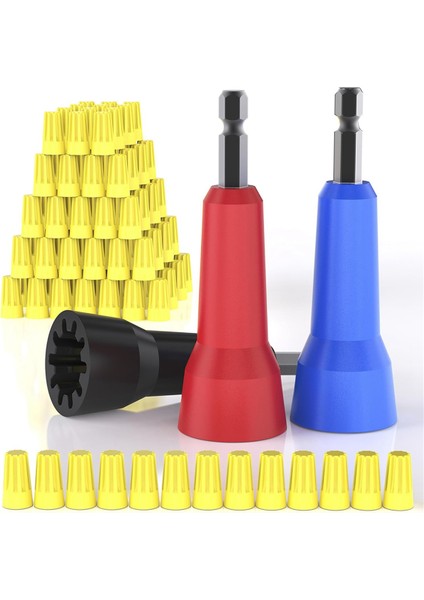 Tel Twister Aracı 3pcs Tel-Nut Twıter 100 Pcs Tel Kapakları Ile Tebir Kapakları, Spın Twıst Tel Bağlantıcı, Kıv (Yurt Dışından)