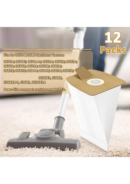 12 Paket 3670 mm Eureka Için Uygun Vakum Torbaları Mighty Mite 3680 Serisi Kutular, Filtrasyon Vakum Torbaları Parçayı Değiştirir (Yurt Dışından) fiyatları