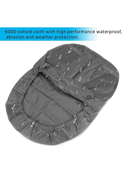 Evrensel Binicilik Çim Biçme Traktör Koltuk Kapağı Yastıklı Konfor Depolama Koşbası Ortamı (Gri) (Yurt Dışından) fırsatları