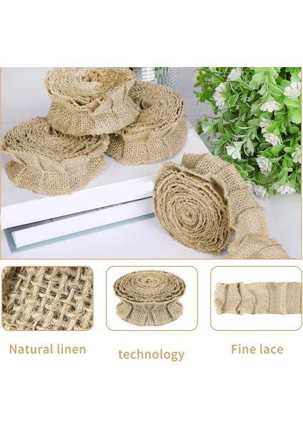 6 Rulo Fırfırlı Bülten Tahtası Sınırları Çuval Bezi Bülten Tahtası Trimklipled Çuval Bezi Dekoratif Sınır Trimler El Sanatları (Yurt Dışından) modelleri