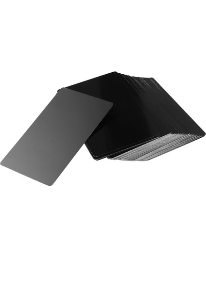 100 Pcs Siyah Alüminyum Alaşım Kart Gravür Metal Işletme Kartvizit Boş 0,2mm Kalınlık (Yurt Dışından)