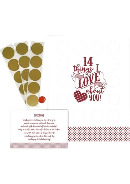 Sevgililer Günü Kartları Çocuklar Için Scratch-Off Şakaları Sınıf Hediye Değişim Valentine&#39;s Scratch 14 Şey Ben ve Siz (Yurt Dışından)