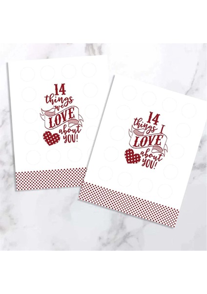 Sevgililer Günü Kartları Çocuklar Için Scratch-Off Şakaları Sınıf Hediye Değişim Valentine&#39;s Scratch 14 Şey Ben ve Siz (Yurt Dışından) indirimleri
