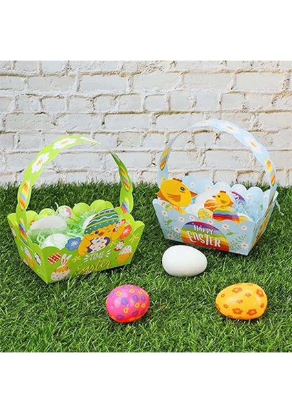 Saplı Paskalya Sepetleri, Kağıt Paskalya Partisi Paskalya Yumurtası Avı Aktiviteleri Çocuklar Için Sepet, Paskalya Hediyeleri Sepetleri (Yurt Dışından) modelleri