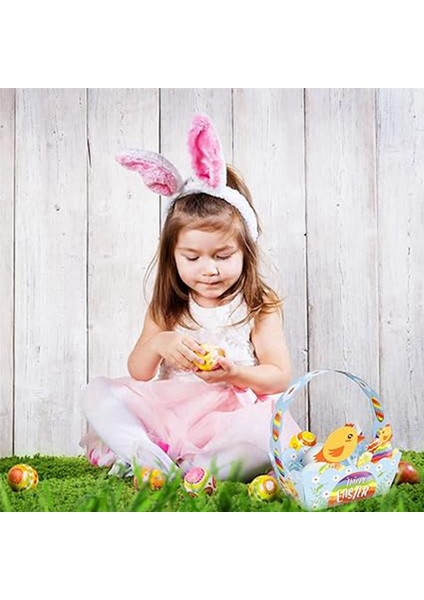 Saplı Paskalya Sepetleri, Kağıt Paskalya Partisi Paskalya Yumurtası Avı Aktiviteleri Çocuklar Için Sepet, Paskalya Hediyeleri Sepetleri (Yurt Dışından) indirimleri