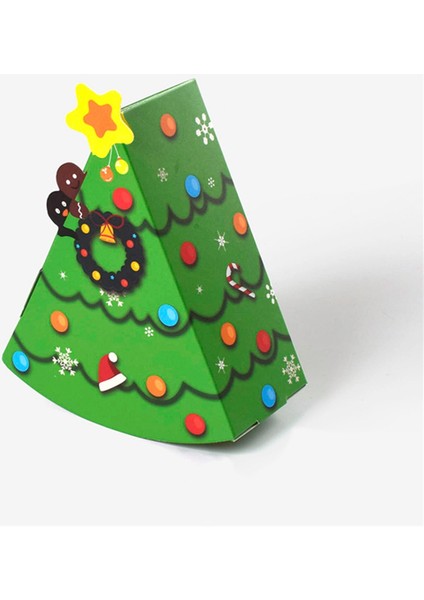 Noel Ağacı Şekli Şeker Kutusu Diy Bisküvi Atıştırmalık Pişirme Ambalaj Kutusu Çocuk Hediyesi Yeşil (Yurt Dışından) fiyatları